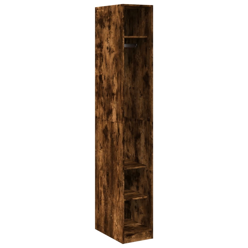 Kledingkast 30x50x200 cm bewerkt hout gerookt eikenkleurig - AllerleiShop