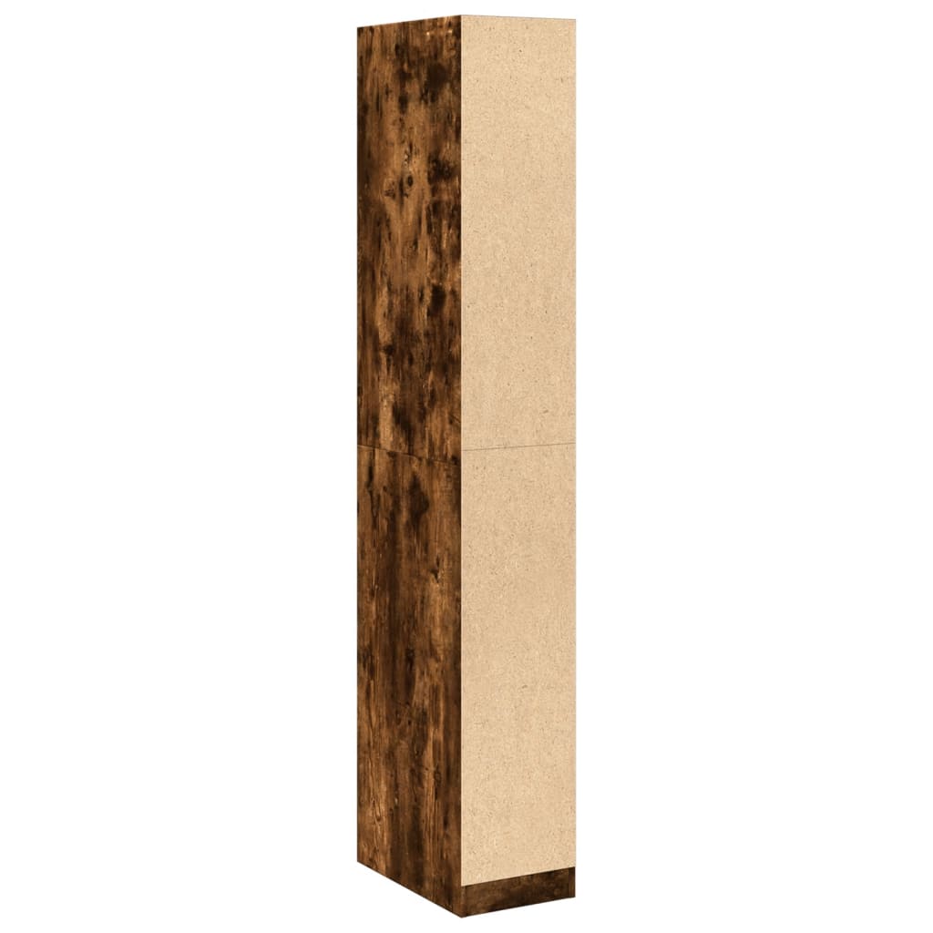 Kledingkast 30x50x200 cm bewerkt hout gerookt eikenkleurig - AllerleiShop