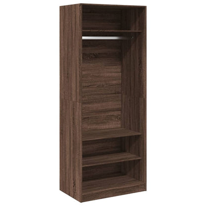 Kledingkast 80x50x200 cm bewerkt hout bruin eikenkleur - AllerleiShop