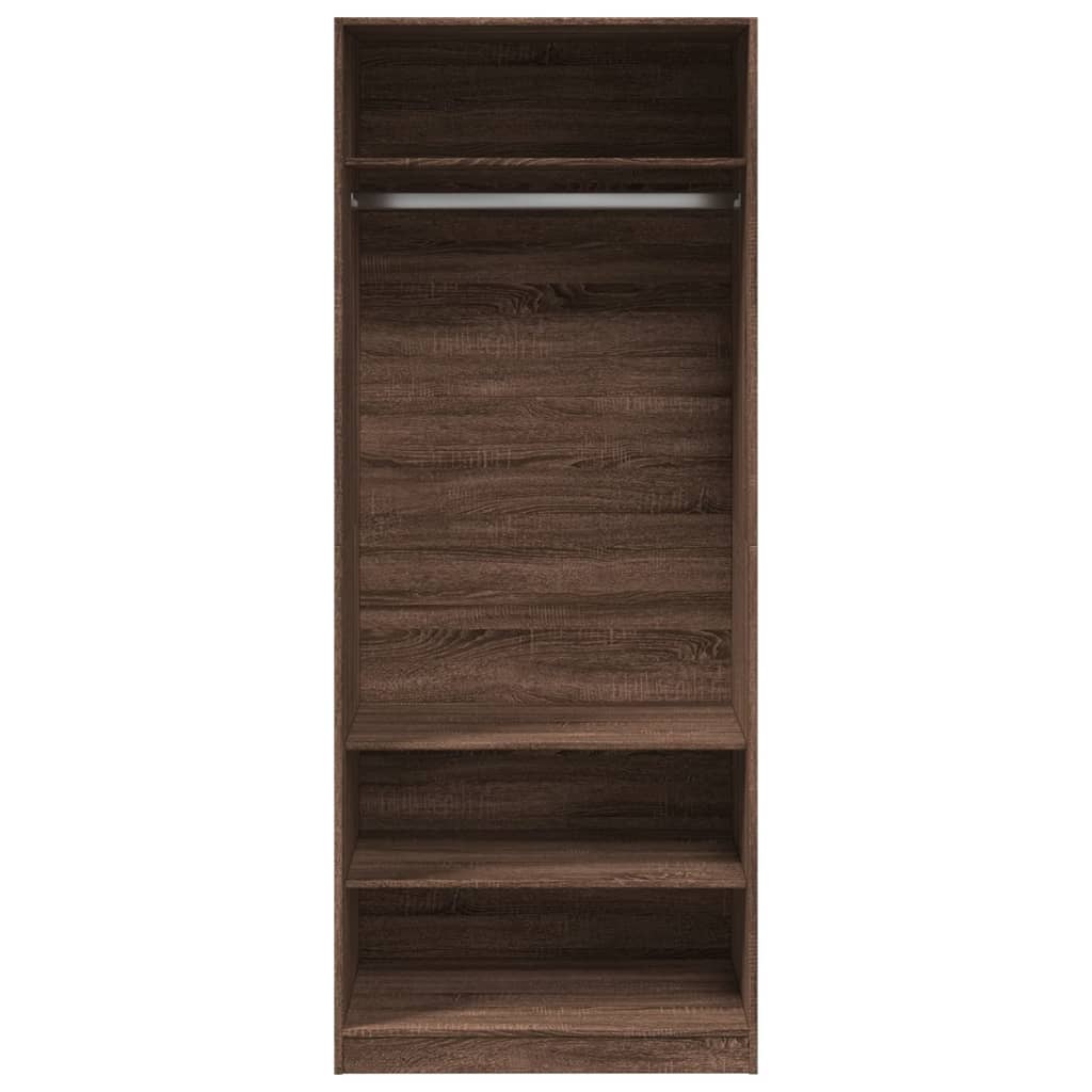 Kledingkast 80x50x200 cm bewerkt hout bruin eikenkleur - AllerleiShop