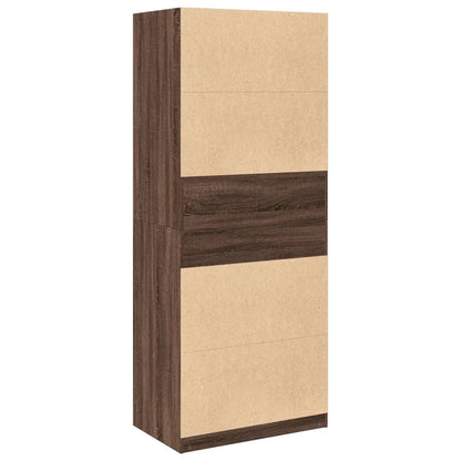 Kledingkast 80x50x200 cm bewerkt hout bruin eikenkleur - AllerleiShop