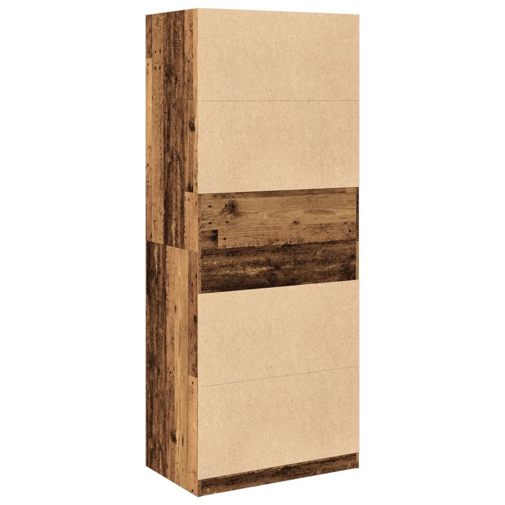 Kledingkast 80x50x200 cm bewerkt hout oud hout - AllerleiShop