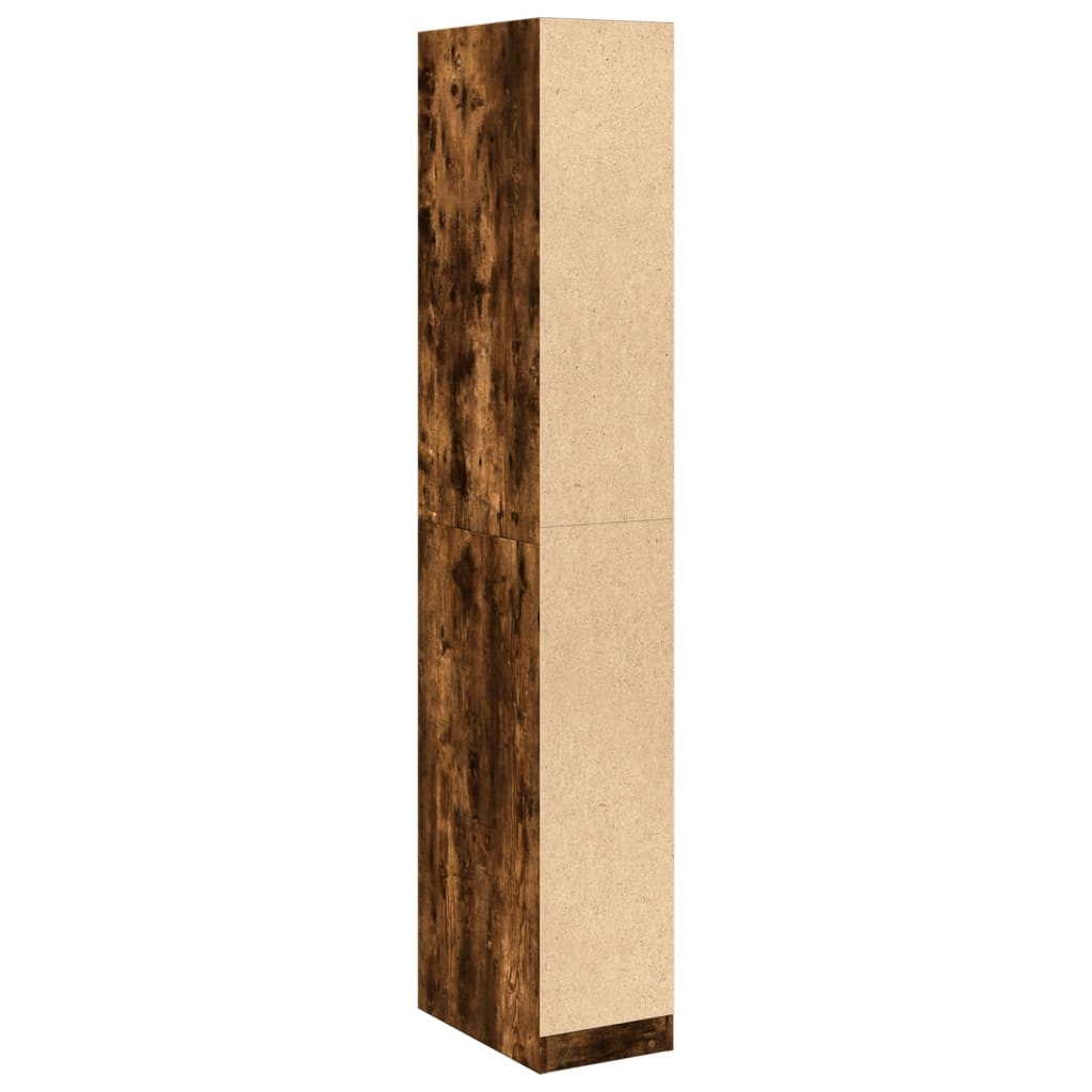 Kledingkast 30x50x200 cm bewerkt hout gerookt eikenkleurig - AllerleiShop