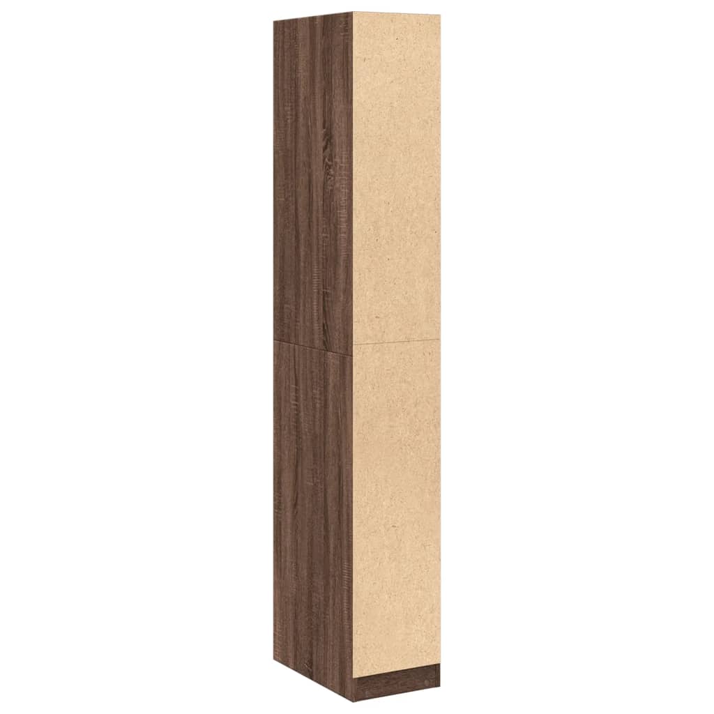 Kledingkast 30x50x200 cm bewerkt hout bruin eikenkleur - AllerleiShop