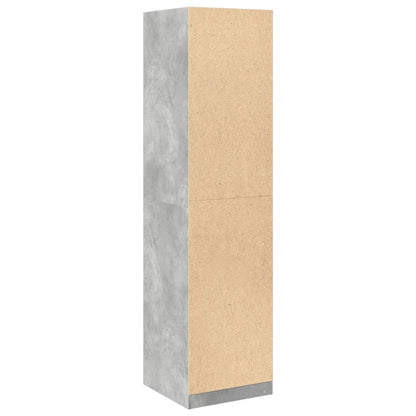 Kledingkast 50x50x200 cm bewerkt hout betongrijs - AllerleiShop