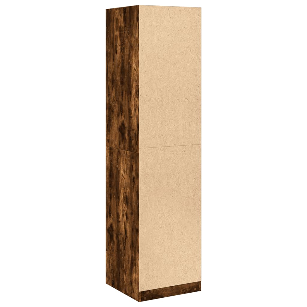 Kledingkast 50x50x200 cm bewerkt hout gerookt eikenkleurig - AllerleiShop