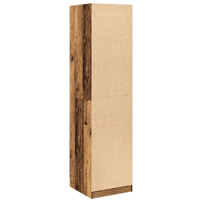 Kledingkast 50x50x200 cm bewerkt hout oud hout - AllerleiShop