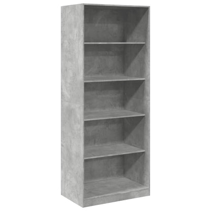 Kledingkast 80x50x200 cm bewerkt hout betongrijs - AllerleiShop