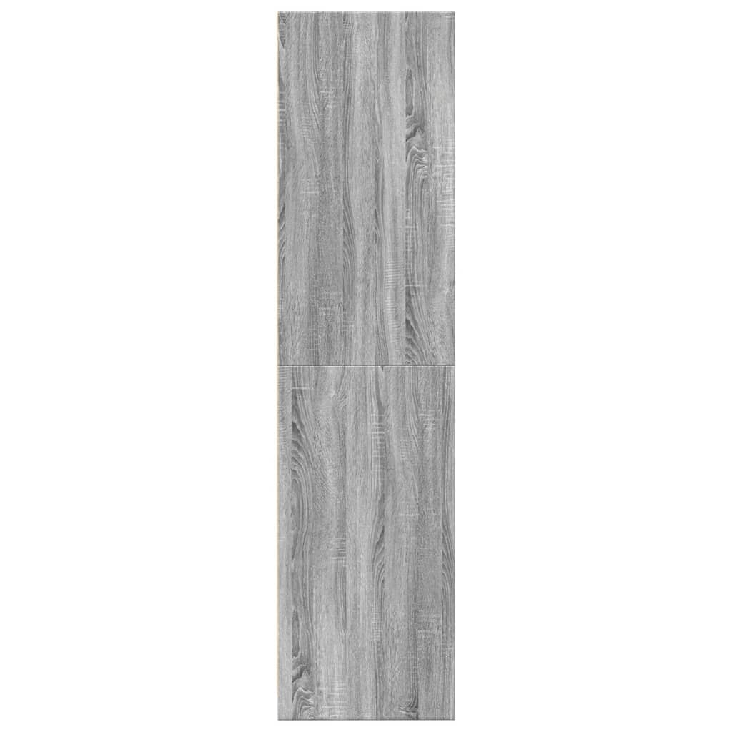 Kledingkast 80x50x200 cm bewerkt hout grijs sonoma eikenkleur - AllerleiShop