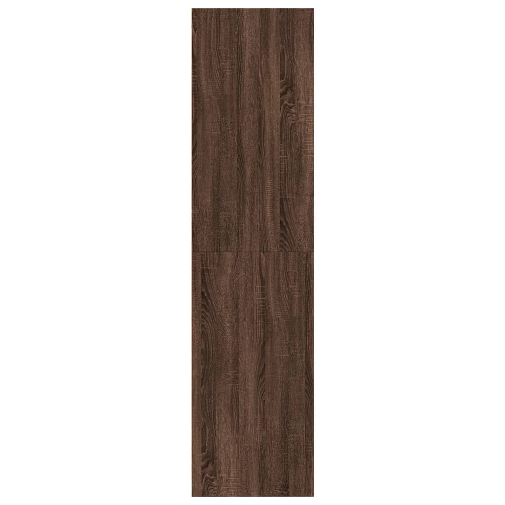 Kledingkast 80x50x200 cm bewerkt hout bruin eikenkleur - AllerleiShop