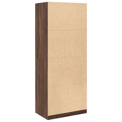 Kledingkast 80x50x200 cm bewerkt hout bruin eikenkleur - AllerleiShop