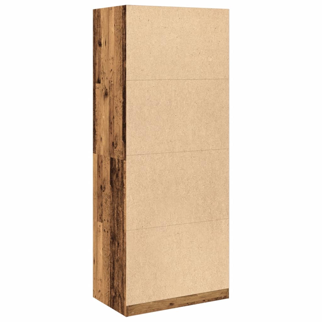 Kledingkast 80x50x200 cm bewerkt hout oud hout - AllerleiShop