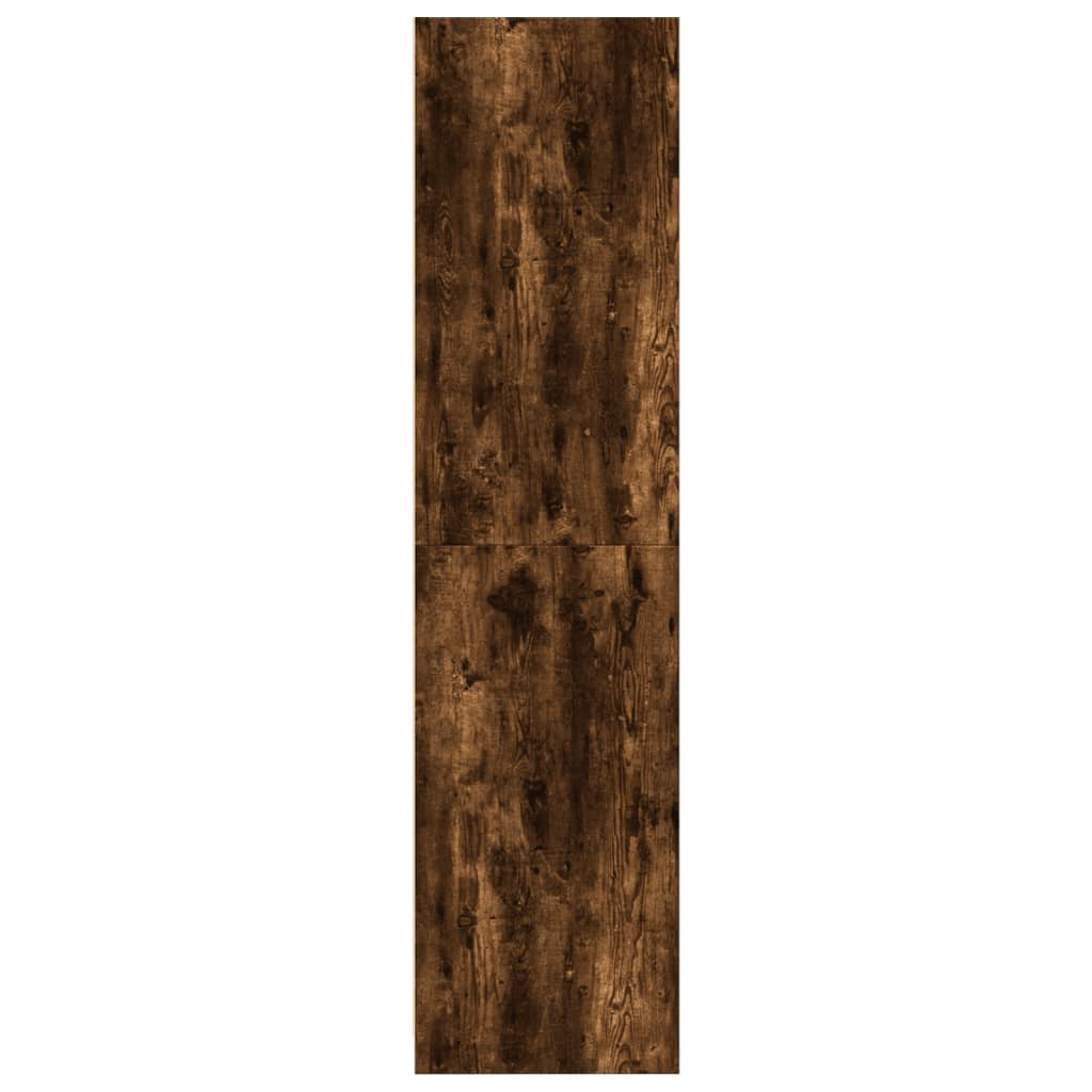 Kledingkast 100x50x200 cm bewerkt hout gerookt eikenkleurig - AllerleiShop