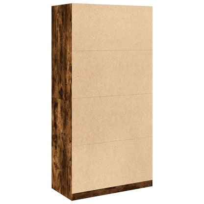 Kledingkast 100x50x200 cm bewerkt hout gerookt eikenkleurig - AllerleiShop