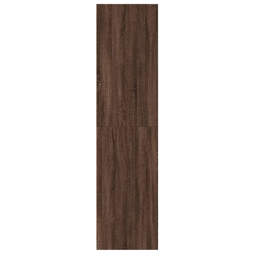 Kledingkast 100x50x200 cm bewerkt hout bruin eikenkleur - AllerleiShop