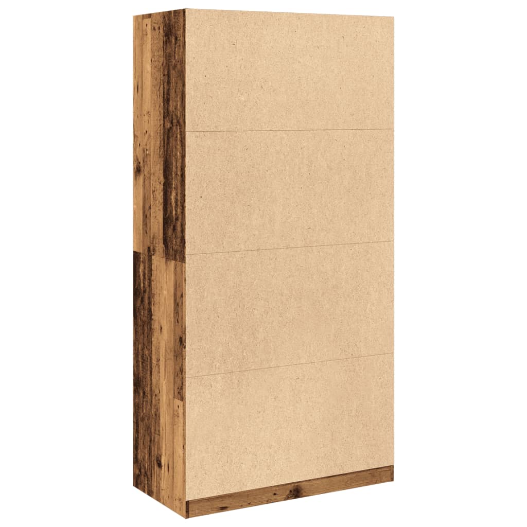 Kledingkast 100x50x200 cm bewerkt hout oud hout - AllerleiShop