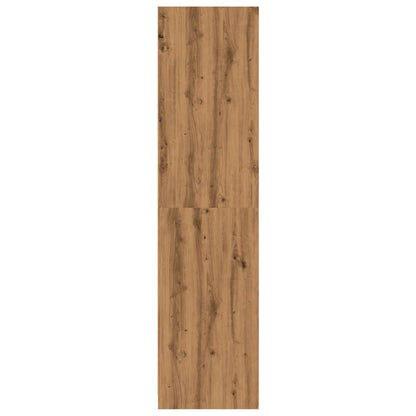 Kledingkast 100x50x200 cm bewerkt hout artisanaal eikenkleurig - AllerleiShop