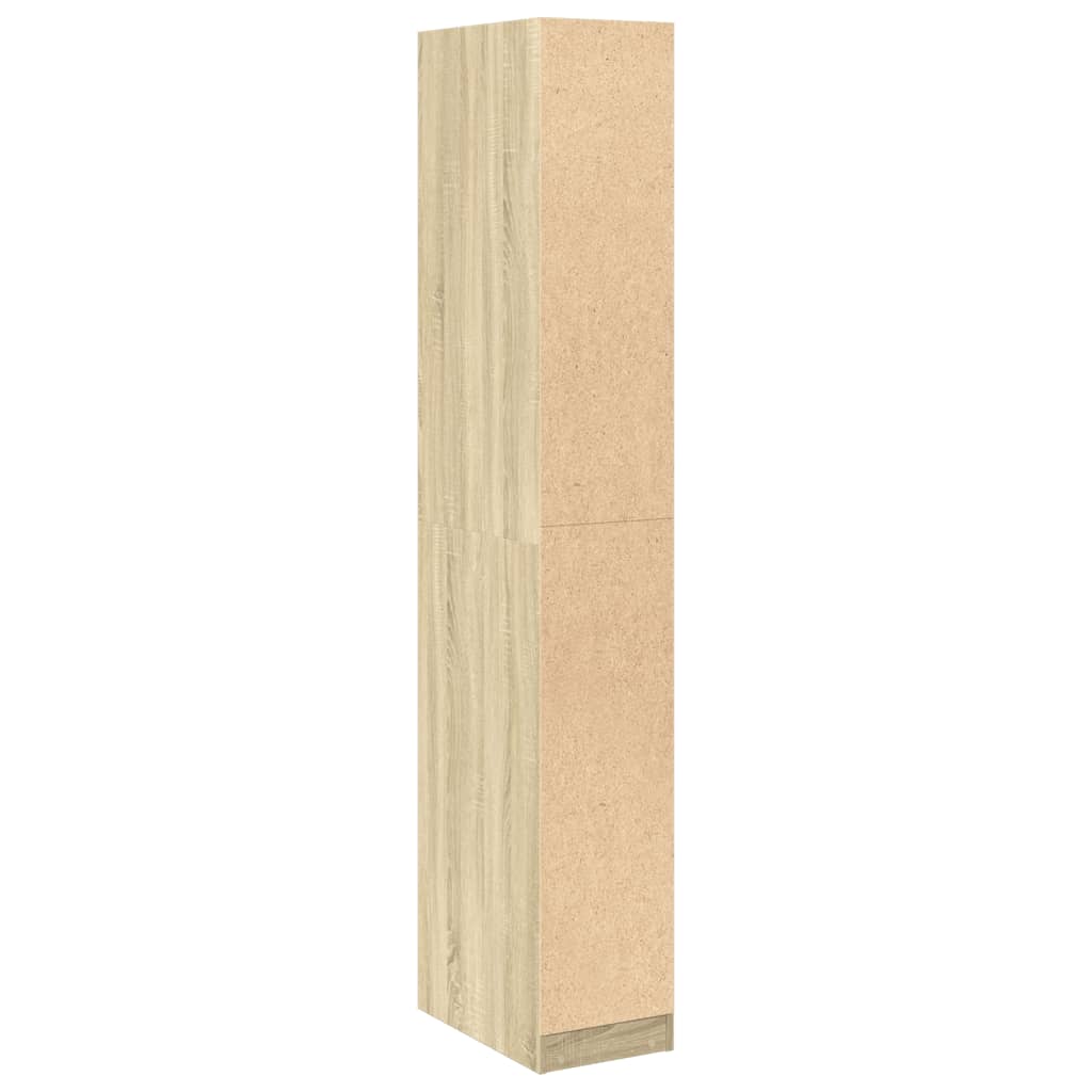 Kledingkast 30x50x200 cm bewerkt hout sonoma eikenkleurig - AllerleiShop