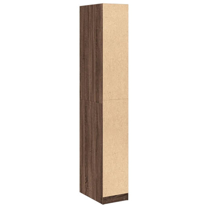 Kledingkast 30x50x200 cm bewerkt hout bruin eikenkleur - AllerleiShop