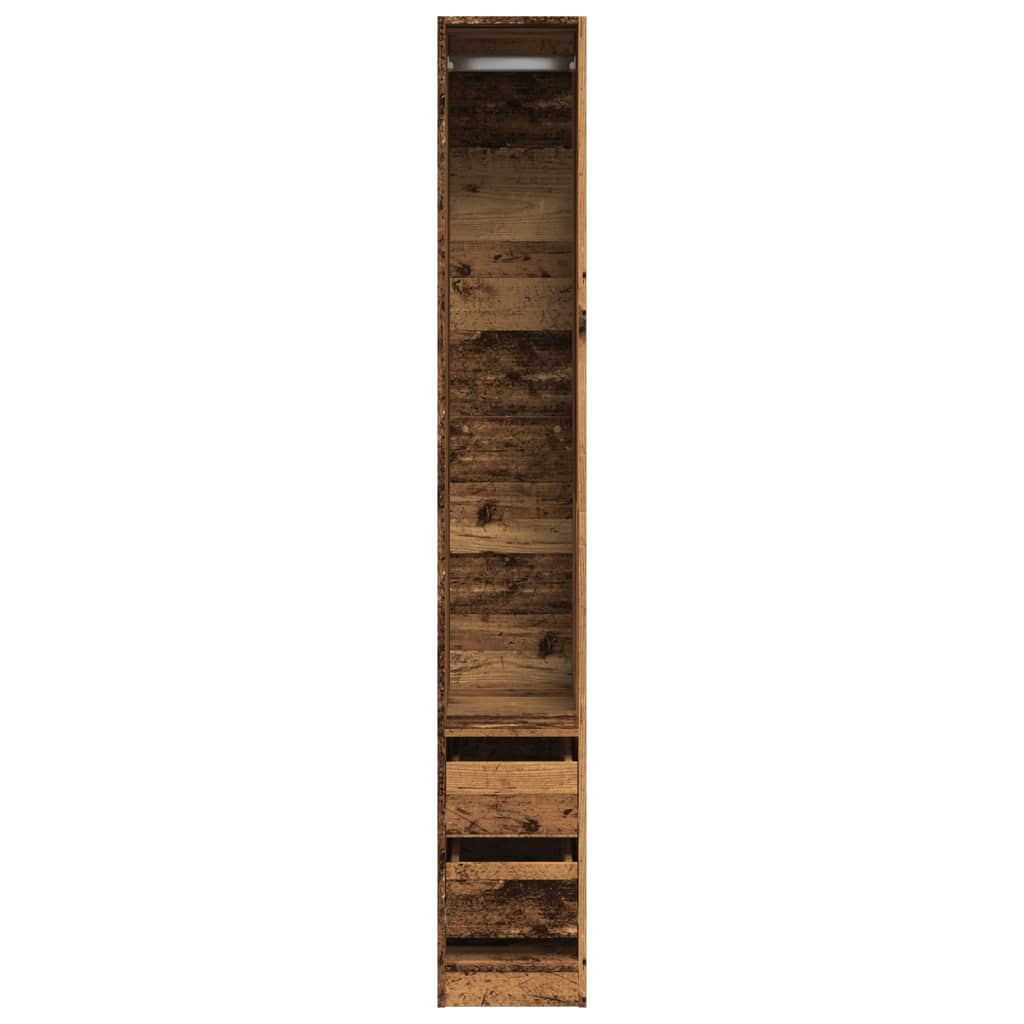 Kledingkast 30x50x200 cm bewerkt hout oud hout - AllerleiShop