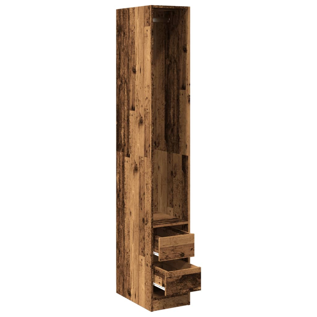 Kledingkast 30x50x200 cm bewerkt hout oud hout - AllerleiShop