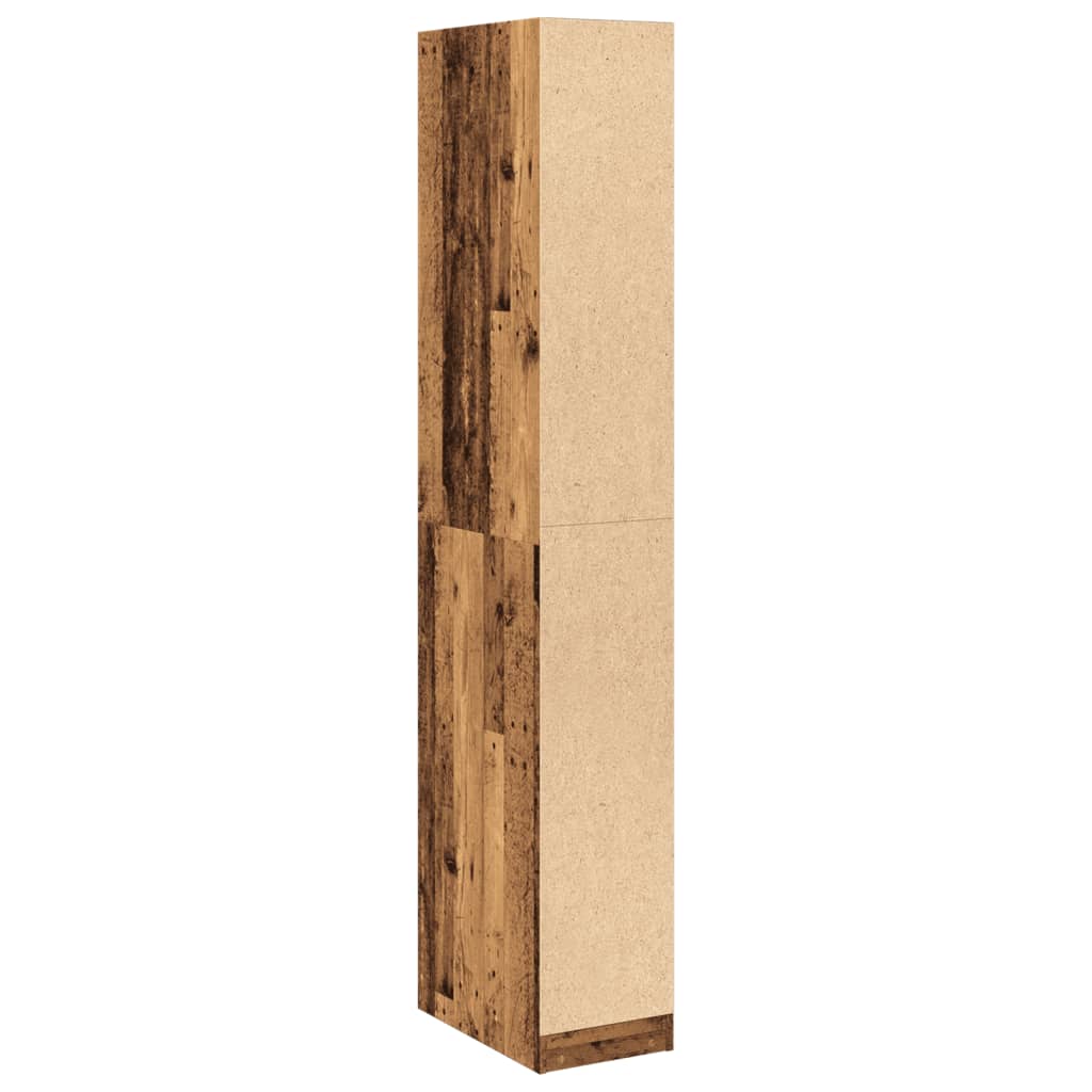 Kledingkast 30x50x200 cm bewerkt hout oud hout - AllerleiShop