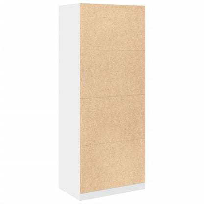 Kledingkast 80x50x200 cm bewerkt hout wit - AllerleiShop