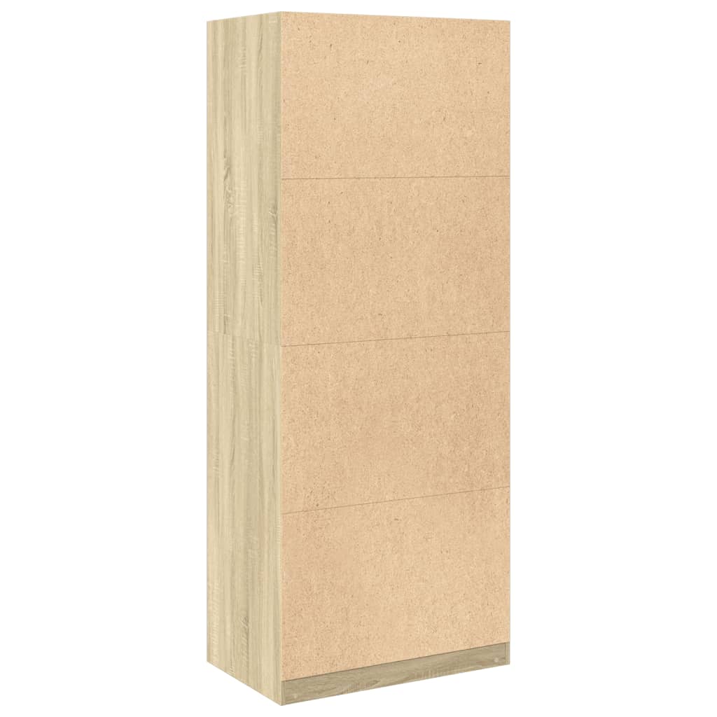 Kledingkast 80x50x200 cm bewerkt hout sonoma eikenkleurig - AllerleiShop