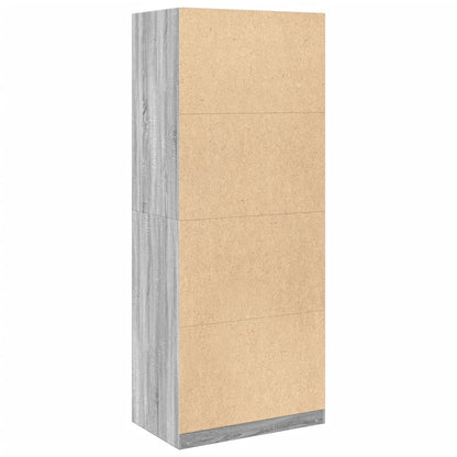 Kledingkast 80x50x200 cm bewerkt hout grijs sonoma eikenkleur - AllerleiShop