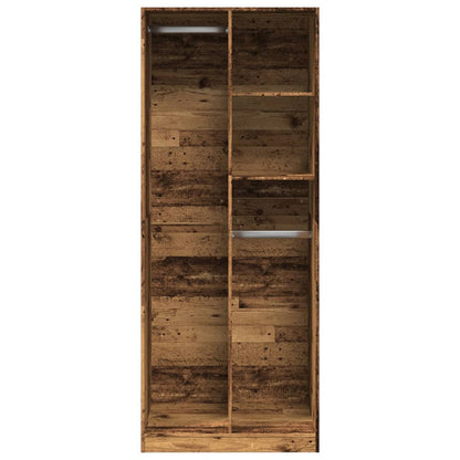 Kledingkast 80x50x200 cm bewerkt hout oud hout - AllerleiShop