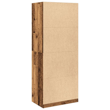 Kledingkast 80x50x200 cm bewerkt hout oud hout - AllerleiShop