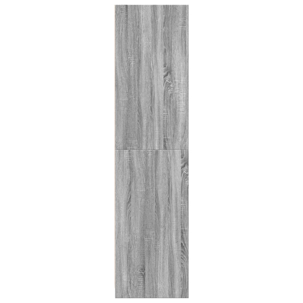 Kledingkast 100x50x200 cm bewerkt hout grijs sonoma eikenkleur - AllerleiShop