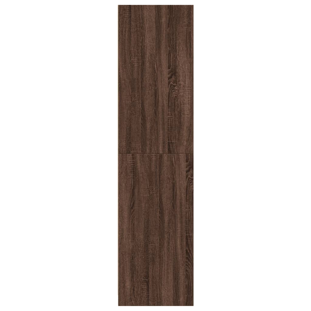 Kledingkast 100x50x200 cm bewerkt hout bruin eikenkleur - AllerleiShop