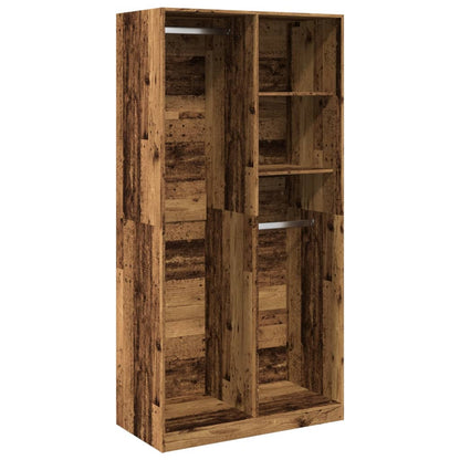 Kledingkast 100x50x200 cm bewerkt hout oud hout - AllerleiShop