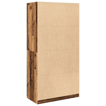 Kledingkast 100x50x200 cm bewerkt hout oud hout - AllerleiShop