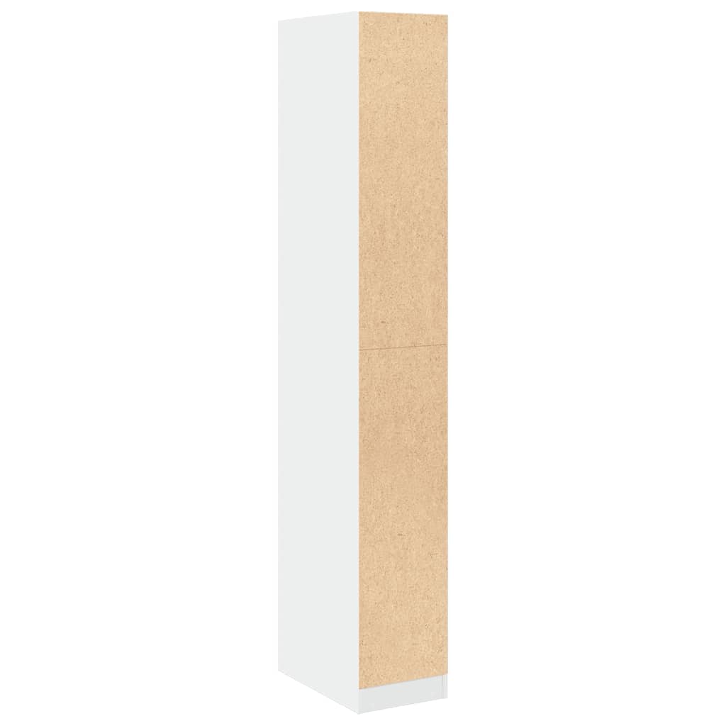 Kledingkast 30x50x200 cm bewerkt hout wit - AllerleiShop