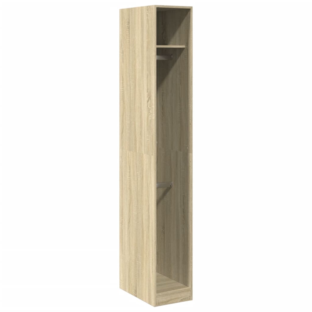 Kledingkast 30x50x200 cm bewerkt hout sonoma eikenkleurig - AllerleiShop