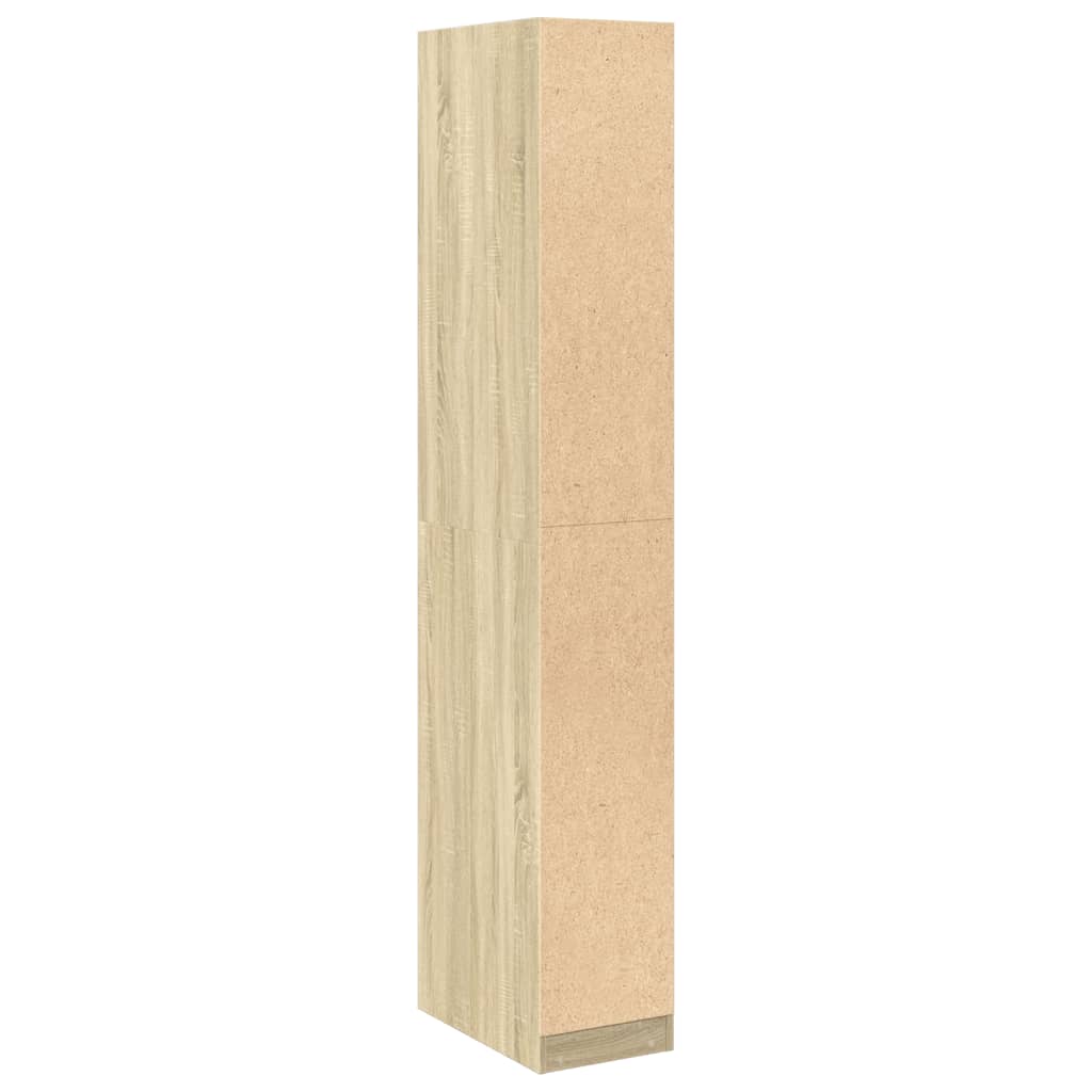 Kledingkast 30x50x200 cm bewerkt hout sonoma eikenkleurig - AllerleiShop