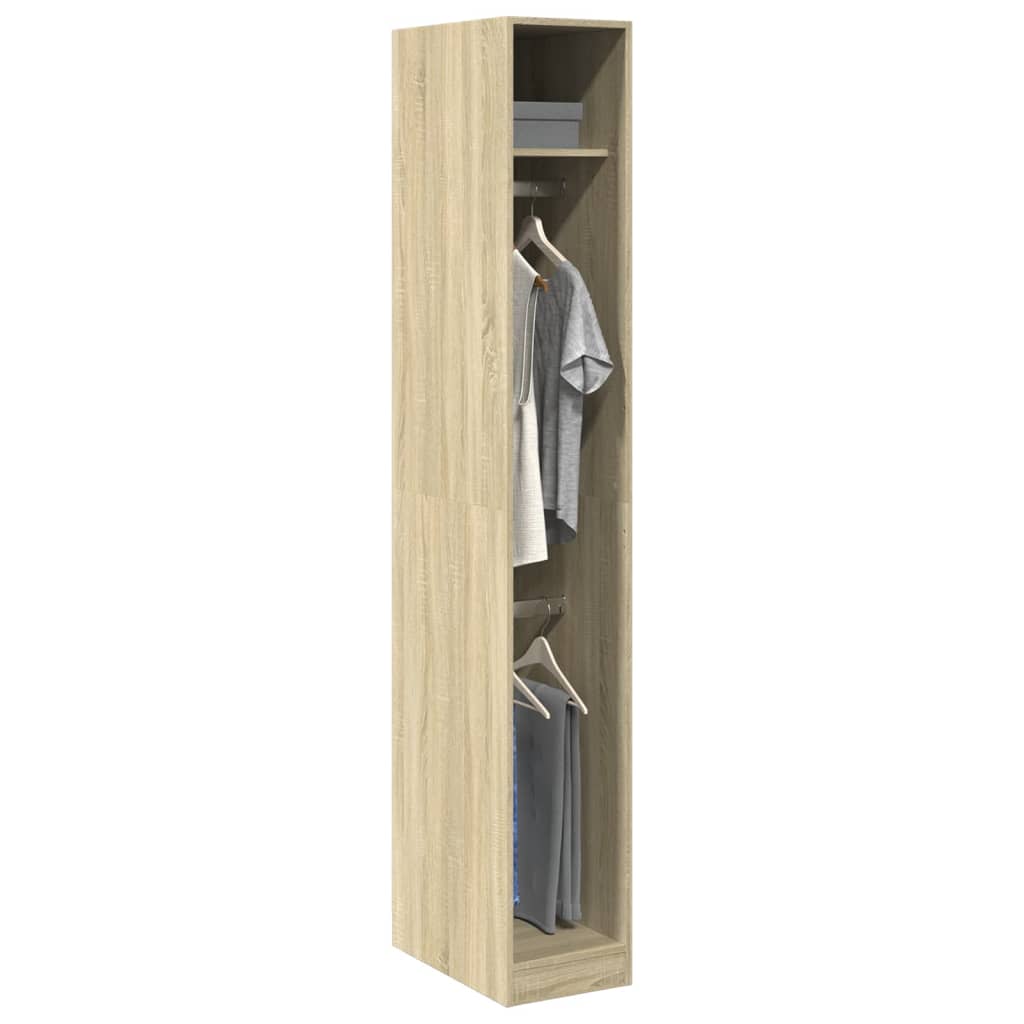 Kledingkast 30x50x200 cm bewerkt hout sonoma eikenkleurig - AllerleiShop