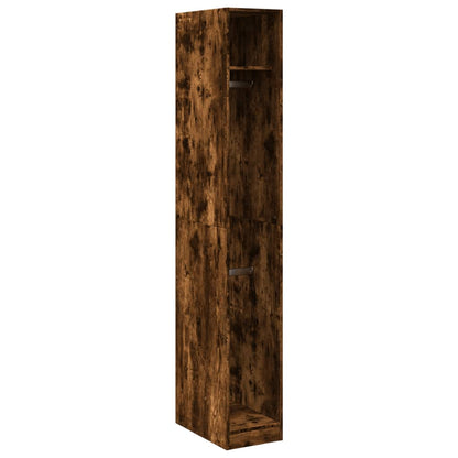 Kledingkast 30x50x200 cm bewerkt hout gerookt eikenkleurig - AllerleiShop