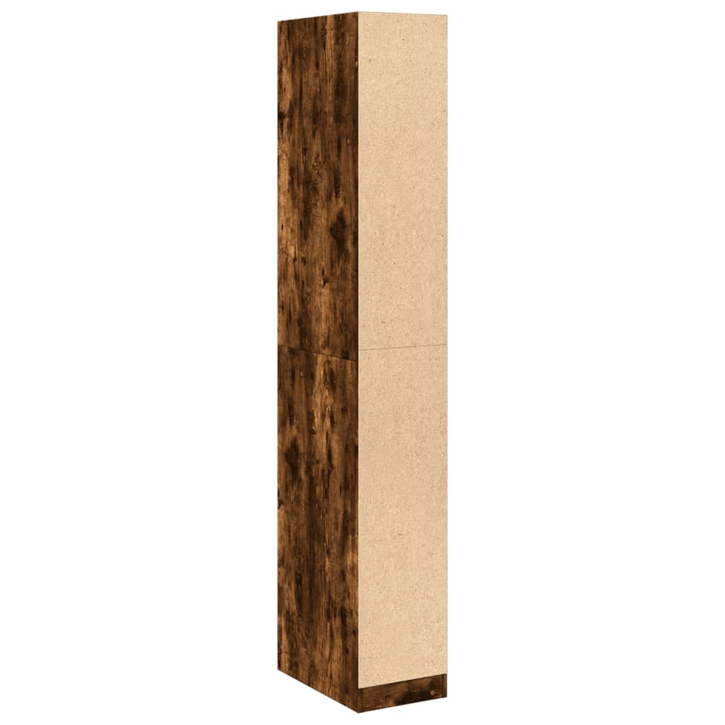 Kledingkast 30x50x200 cm bewerkt hout gerookt eikenkleurig - AllerleiShop