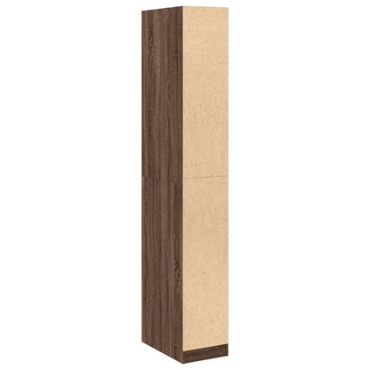 Kledingkast 30x50x200 cm bewerkt hout bruin eikenkleur - AllerleiShop