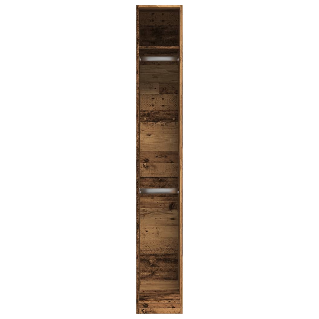 Kledingkast 30x50x200 cm bewerkt hout oud hout - AllerleiShop