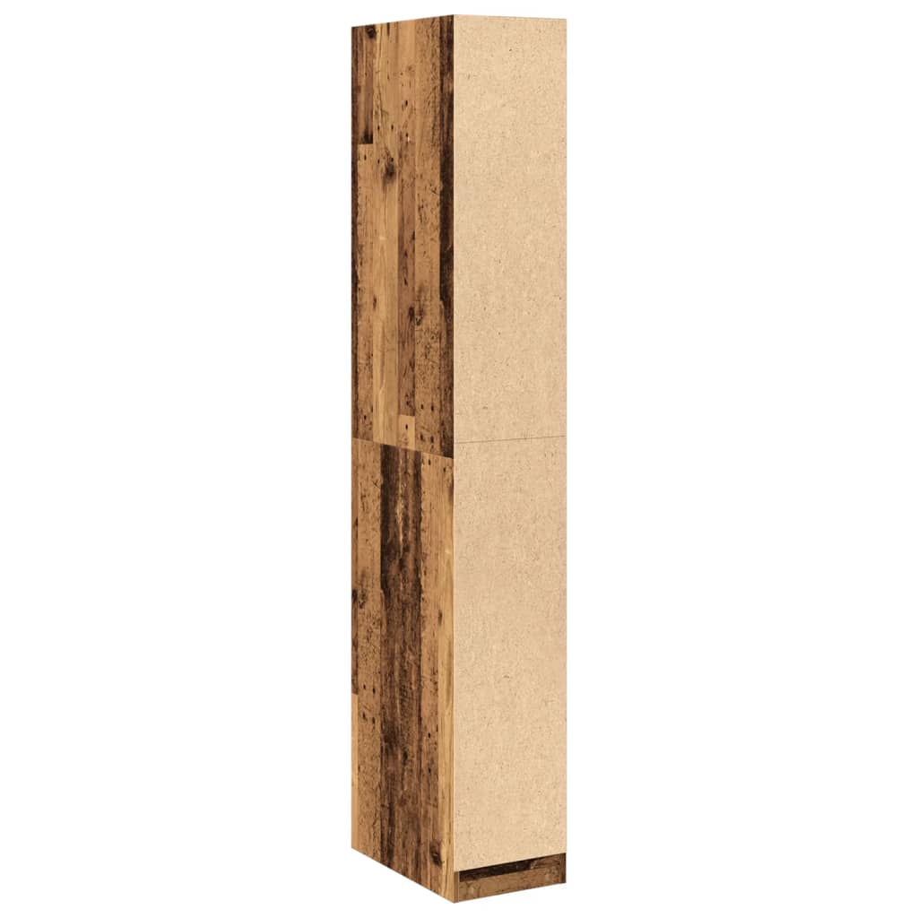 Kledingkast 30x50x200 cm bewerkt hout oud hout - AllerleiShop