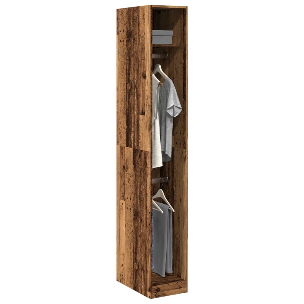 Kledingkast 30x50x200 cm bewerkt hout oud hout - AllerleiShop