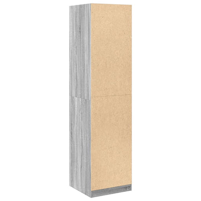 Kledingkast 50x50x200 cm bewerkt hout grijs sonoma - AllerleiShop