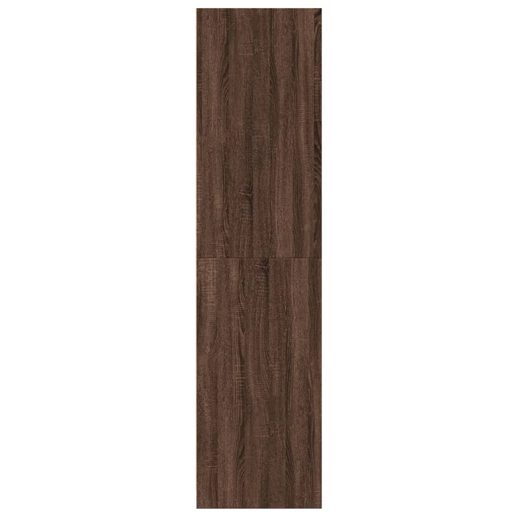 Kledingkast 50x50x200 cm bewerkt hout bruin eikenkleurig - AllerleiShop