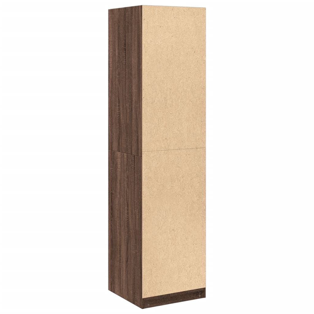 Kledingkast 50x50x200 cm bewerkt hout bruin eikenkleurig - AllerleiShop