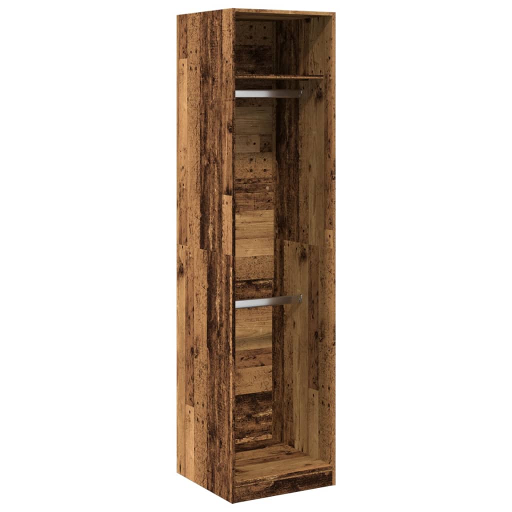 Kledingkast 50x50x200 cm bewerkt hout oud hout - AllerleiShop