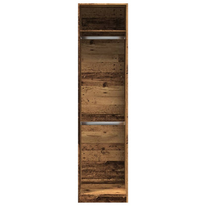 Kledingkast 50x50x200 cm bewerkt hout oud hout - AllerleiShop